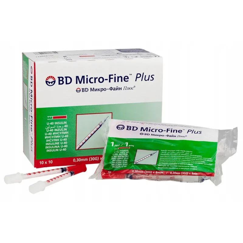 BD Micro-Fine Plus 0,3x8mm 30g (1ml) - 100szt