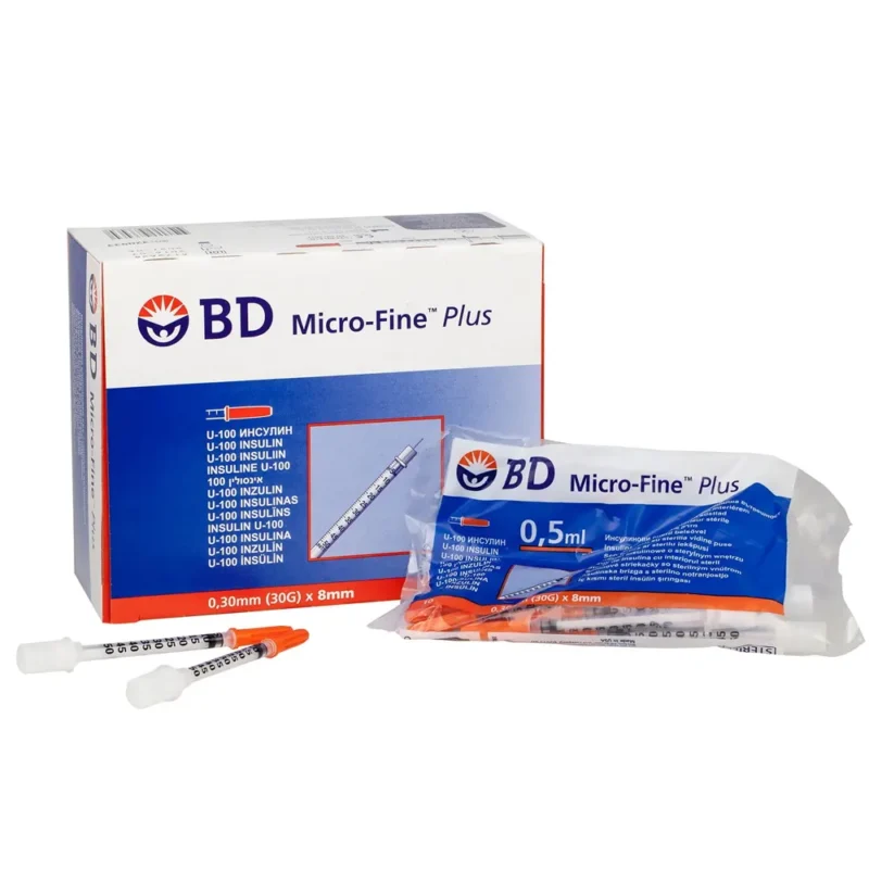 BD Micro-Fine Plus 0,3x8mm 30g (0,5ml) - 100szt